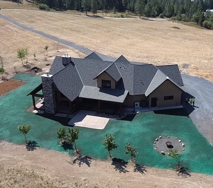 Picture of a hydroseeded lawn