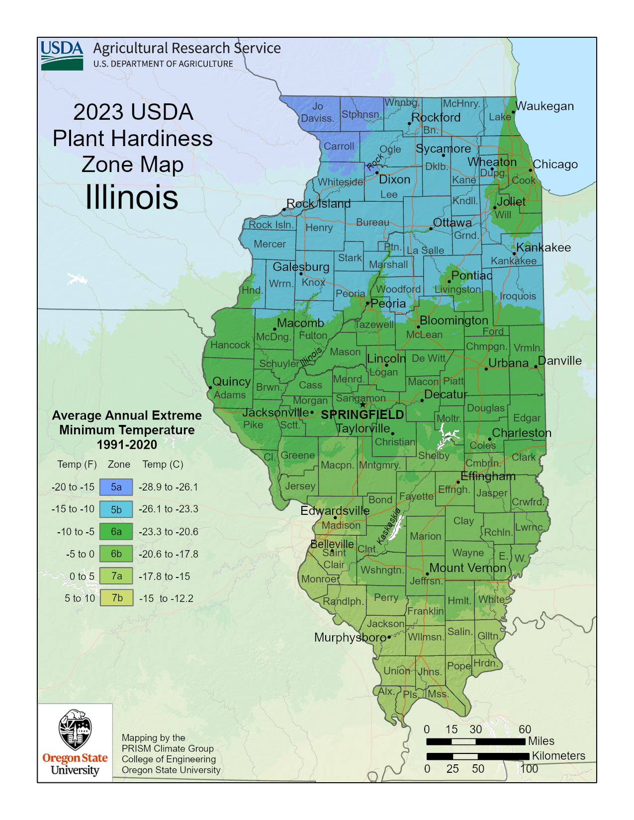Illinois plant hardiness zone 150 DPI