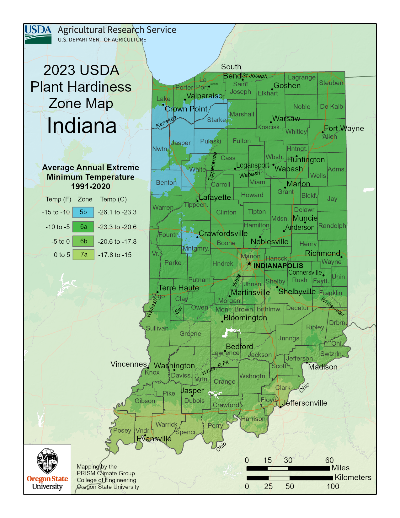 Indiana plant hardiness zone 150 DPI