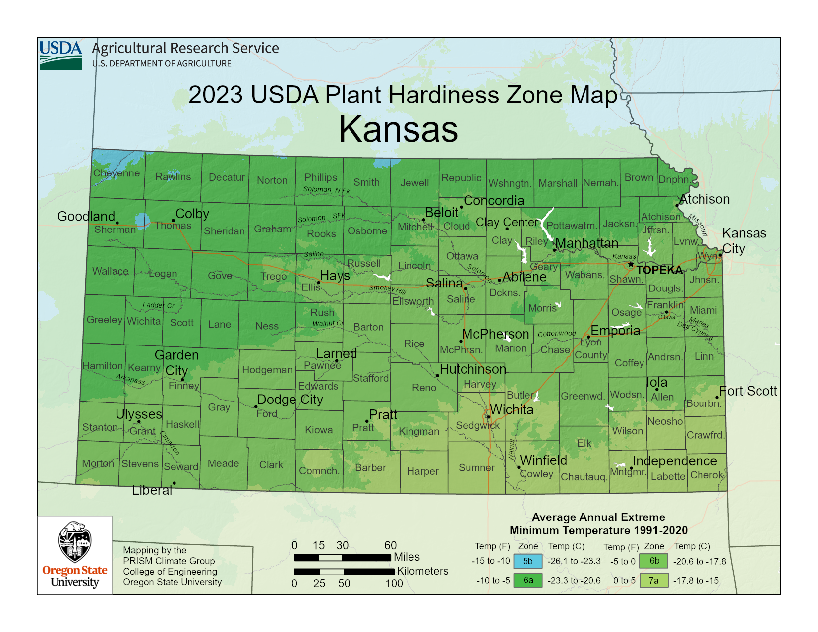 Kansas plant hardiness zone 150 DPI