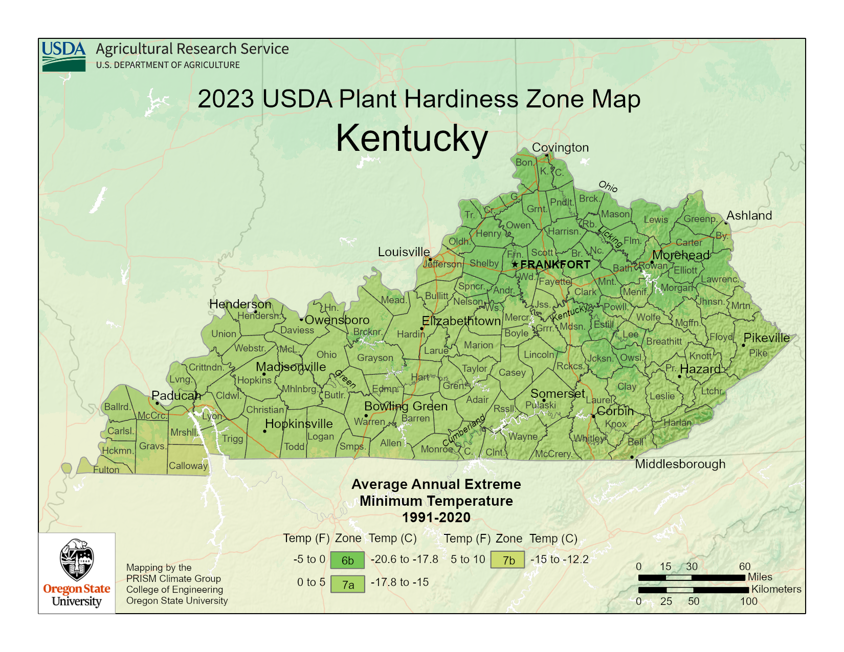 Kentucky plant hardiness zone 150 DPI
