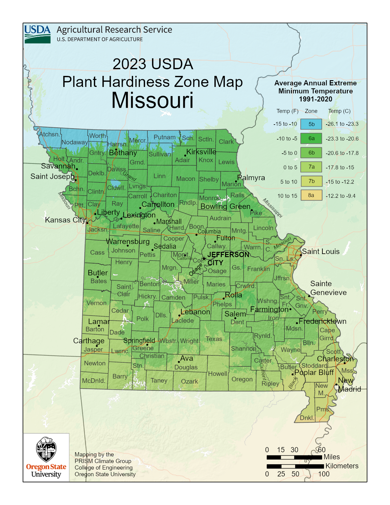 Missouri plant hardiness zone 150 DPI