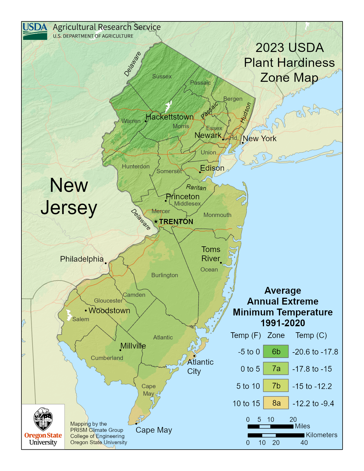 New Jersey plant hardiness zone 150 DPI
