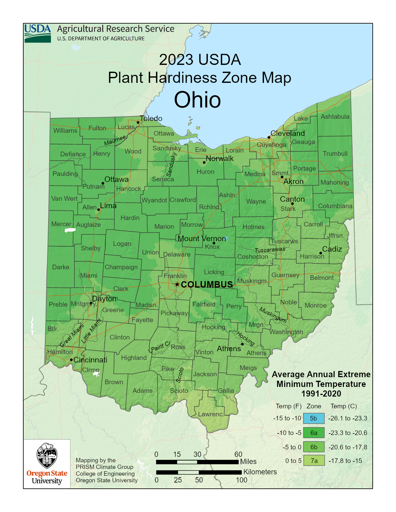 Ohio plant hardiness zone 150 DPI