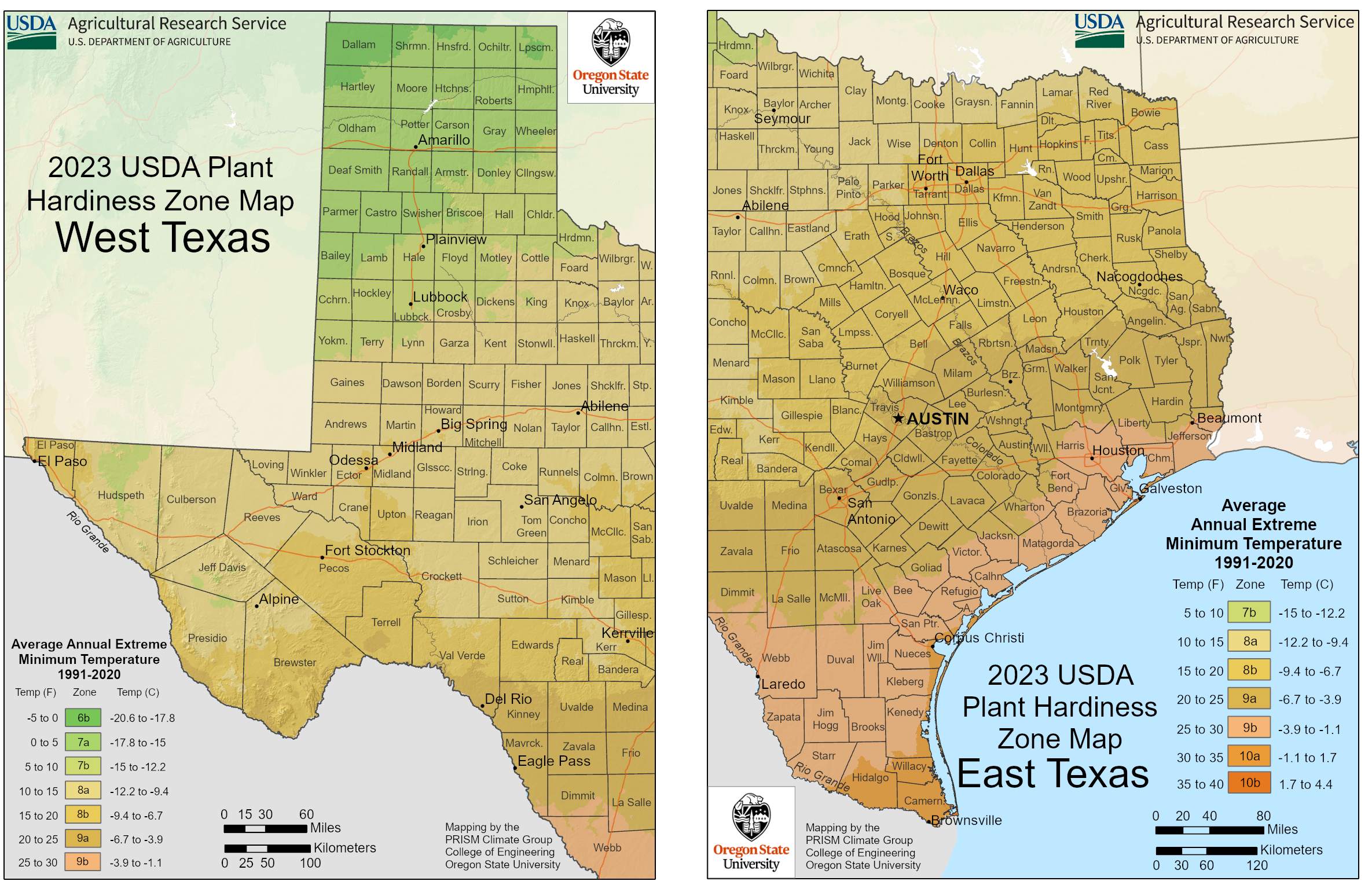 Texas plant hardiness zone 150 DPI