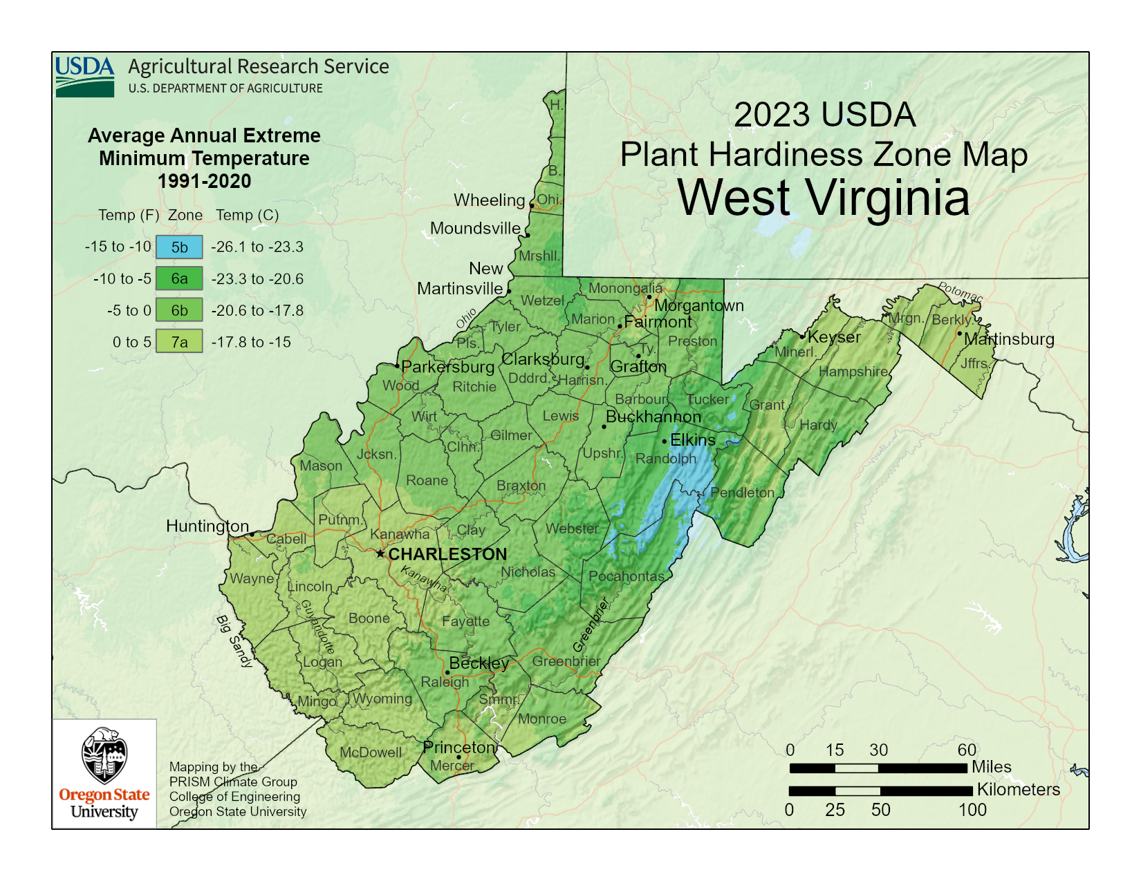West Virginia plant hardiness zone 150 DPI